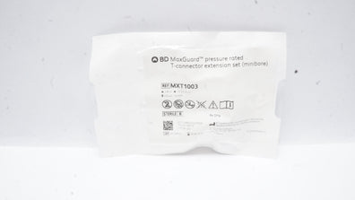 BD MXT1003 MaxGuard Pressure Rated T-Connector Extension Set 0.8ml x 6inch